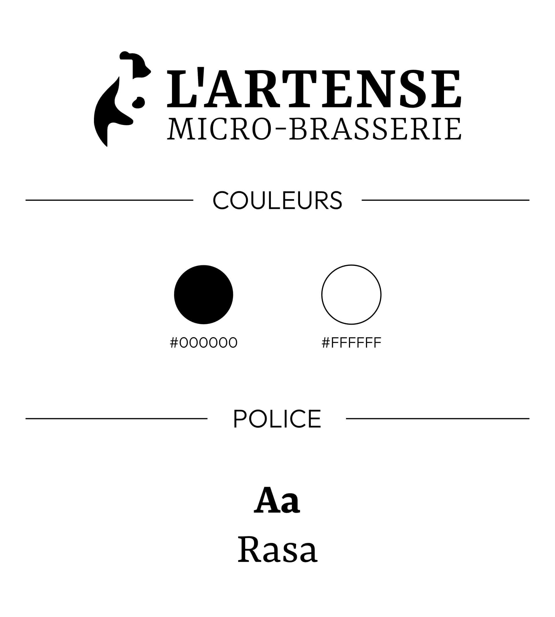 Présentation du logo, visuel, couleurs et police.