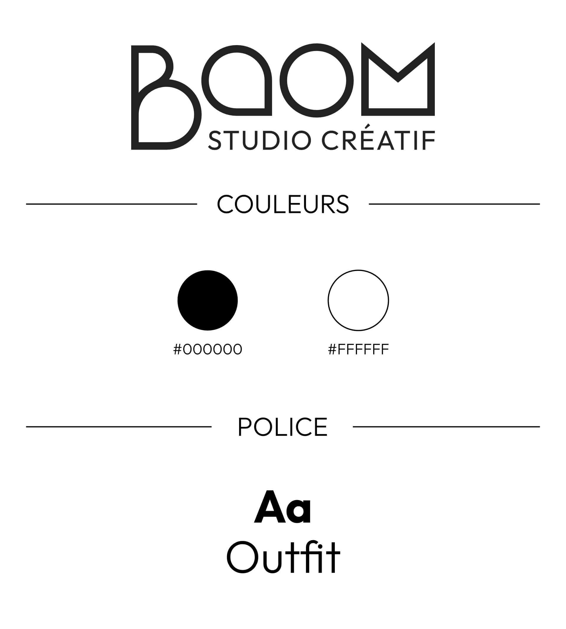 Présentation du logo, visuel, couleurs et police.