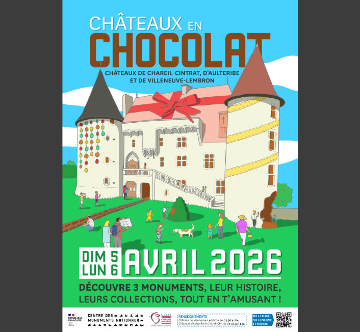 Affiche pour l'événement château en chocolat