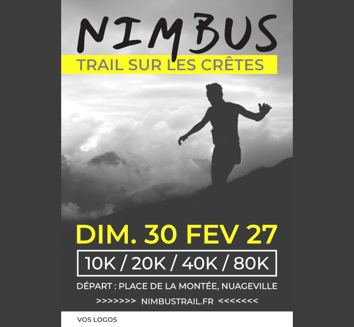 Exemple d'affiche sportive de trail